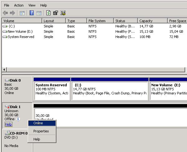 Add Hard Drive Disk Management Unallocated