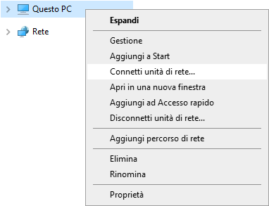 Path to the Map network drive option