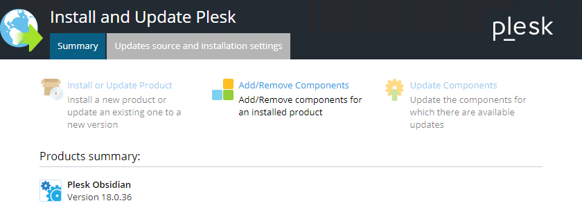 Final Plesk Installer Summary screen
